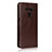 Leather Case Stands Flip Cover Holder for LG V50 ThinQ 5G Brown