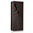 Leather Case Stands Flip Cover Holder for Motorola Moto Edge Plus Brown