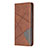 Leather Case Stands Flip Cover Holder for Nokia 5.3 Brown