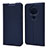 Leather Case Stands Flip Cover Holder for Nokia 7.2 Blue