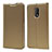 Leather Case Stands Flip Cover Holder for OnePlus 7 Gold