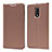 Leather Case Stands Flip Cover Holder for OnePlus 7 Rose Gold