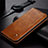 Leather Case Stands Flip Cover Holder for Oppo A12 Orange