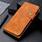 Leather Case Stands Flip Cover Holder for Oppo A32 Orange