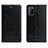 Leather Case Stands Flip Cover Holder for Oppo A52 Black