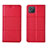 Leather Case Stands Flip Cover Holder for Oppo A92s 5G Red