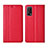 Leather Case Stands Flip Cover Holder for Oppo K7x 5G Red