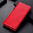 Leather Case Stands Flip Cover Holder for Realme 7 Red