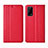 Leather Case Stands Flip Cover Holder for Realme V5 5G Red