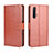 Leather Case Stands Flip Cover Holder for Realme X3 Brown