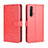 Leather Case Stands Flip Cover Holder for Realme X3 Red