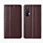 Leather Case Stands Flip Cover Holder for Realme X3 SuperZoom Brown