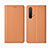 Leather Case Stands Flip Cover Holder for Realme X50m 5G Orange