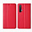 Leather Case Stands Flip Cover Holder for Realme X50m 5G Red