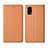 Leather Case Stands Flip Cover Holder for Realme X7 5G Orange
