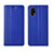 Leather Case Stands Flip Cover Holder for Realme X7 Pro 5G Blue
