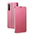 Leather Case Stands Flip Cover Holder for Realme XT Pink