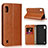 Leather Case Stands Flip Cover Holder for Samsung Galaxy A10 Orange