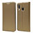 Leather Case Stands Flip Cover Holder for Samsung Galaxy A20e Gold