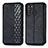 Leather Case Stands Flip Cover Holder for Samsung Galaxy A21 Black