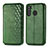 Leather Case Stands Flip Cover Holder for Samsung Galaxy A21 Green