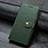 Leather Case Stands Flip Cover Holder for Samsung Galaxy A21s Green