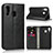 Leather Case Stands Flip Cover Holder for Samsung Galaxy A40 Black