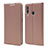 Leather Case Stands Flip Cover Holder for Samsung Galaxy A60 Rose Gold