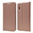 Leather Case Stands Flip Cover Holder for Samsung Galaxy A70 Rose Gold