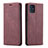 Leather Case Stands Flip Cover Holder for Samsung Galaxy A71 5G Red Wine