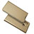 Leather Case Stands Flip Cover Holder for Samsung Galaxy M10S Gold