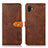 Leather Case Stands Flip Cover Holder for Samsung Galaxy Xcover Pro 2 5G Brown