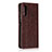 Leather Case Stands Flip Cover Holder for Sony Xperia 10 II Brown