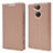 Leather Case Stands Flip Cover Holder for Sony Xperia XA2 Plus Rose Gold