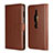 Leather Case Stands Flip Cover Holder for Sony Xperia XZ2 Premium Brown