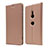 Leather Case Stands Flip Cover Holder for Sony Xperia XZ3 Rose Gold