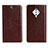 Leather Case Stands Flip Cover Holder for Vivo S1 Pro Brown