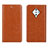Leather Case Stands Flip Cover Holder for Vivo X50 Lite Orange
