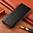 Leather Case Stands Flip Cover Holder for Vivo X50e 5G Black