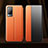Leather Case Stands Flip Cover Holder for Vivo X60 5G Orange