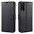 Leather Case Stands Flip Cover Holder for Vivo Y11s Black