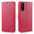 Leather Case Stands Flip Cover Holder for Vivo Y11s Red