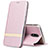 Leather Case Stands Flip Cover Holder for Xiaomi Redmi 8A Pink