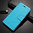 Leather Case Stands Flip Cover Holder for Xiaomi Redmi K30 4G Cyan