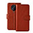 Leather Case Stands Flip Cover Holder for Xiaomi Redmi K30 Pro 5G Brown