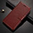 Leather Case Stands Flip Cover Holder for Xiaomi Redmi Note 8 Pro Brown