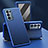 Leather Case Stands Flip Cover Holder GS1 for Oppo Reno6 Pro+ Plus 5G Blue