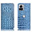 Leather Case Stands Flip Cover Holder H01P for Motorola Moto Edge X30 Pro 5G Sky Blue