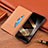 Leather Case Stands Flip Cover Holder H01P for Samsung Galaxy S24 Ultra 5G