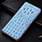 Leather Case Stands Flip Cover Holder H01P for Samsung Galaxy S24 Ultra 5G Sky Blue